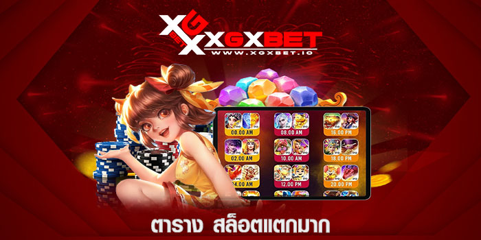 ตาราง สล็อตแตกมาก